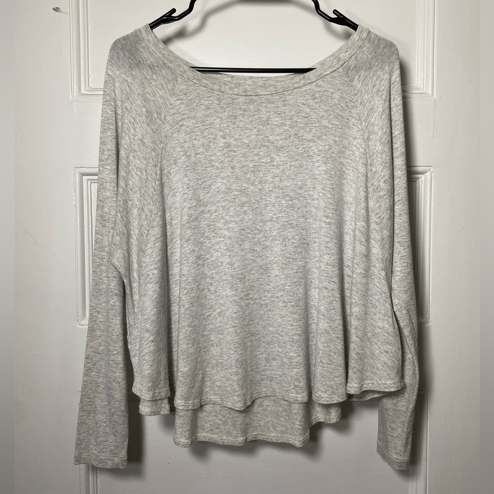 Joah Brown | Dolman Sleeve Lightweight Relaxed Tee - Light Gray